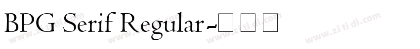 BPG Serif Regular字体转换 BPG Serif Regular字体转换